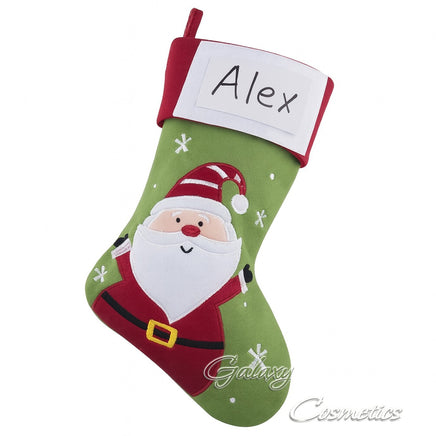 Deluxe Plush Santa Christmas Stocking Personalised Photo or Name Insert 40x25cm Christmas seasonal
