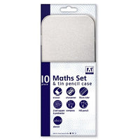 A* Stationery School Math Set in a Tin, Kids Geometry Box kids tiny
