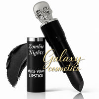 Matte BLACK Lipstick Halloween Gothic Emo Vampire Makeup - Saffron Zombie Nights