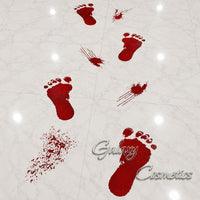 Bloody Footprints & Splatters Floor Stickers