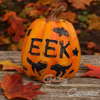 Halloween Pumpkin EEK Slogan Ornament