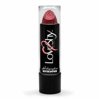 LoveShy GLITTER Lipstick Red Holographic fancy glitter Lips makeup