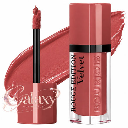 Bourjois Rouge Edition Velvet Liquid Lipstick Lip Colour Long Lasting 24H 04 Peach Club Lips makeup