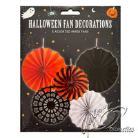 Hanging Paper Fan Decorations - 5 Pack