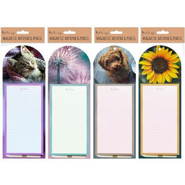 2x Just stationery Magnetic Notepad & Pencil, Fridge Magnet Memo Note Pad home tiny