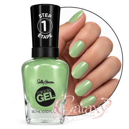 Sally Hansen Miracle Gel Nail Polish 14.7ml 685 Live For The MoMINT - mint green makeup Nails