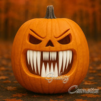 Halloween Pumpkin Teeth Reusable Screw Spooky Fangs Kids Carving Decorating Kit