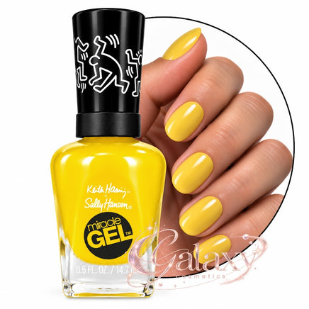 Sally Hansen Miracle Gel Nail Polish 14.7ml 921 Writing On The Walls - yellow makeup Nails