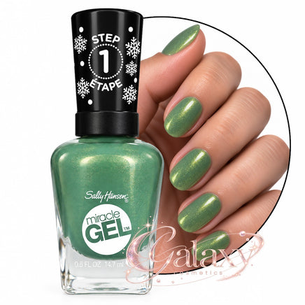 Sally Hansen Miracle Gel Nail Polish 14.7ml 918 Under The Tree - green makeup Nails