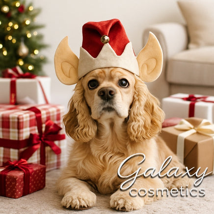 Dog Christmas Elf Hat Fancy Dress With Bell & Ears Novelty Pet Xmas Costume Christmas seasonal