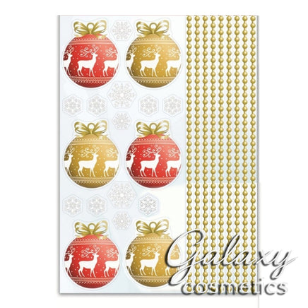 Christmas Baubles & Snowflakes Window Glass Stickers Clings Reusable Decoration Baubles ornaments Christmas seasonal