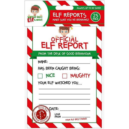 Christmas Elf Report Cards: Naughty or Nice Kids Letter, Pack of 25 Christmas seasonal tiny