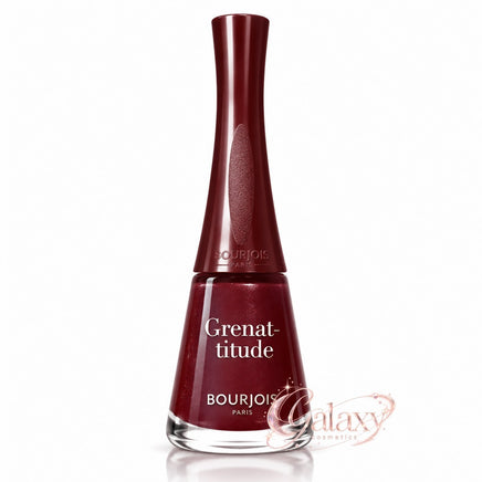 BOURJOIS 1 Second Quick Dry Long Lasting Nail Polish 9ml 45 Grenat-titude - wine makeup Nails