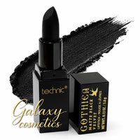 Technic Gothica Matte Black Velvet Lipstick Vegan Bold Gothic Makeup
