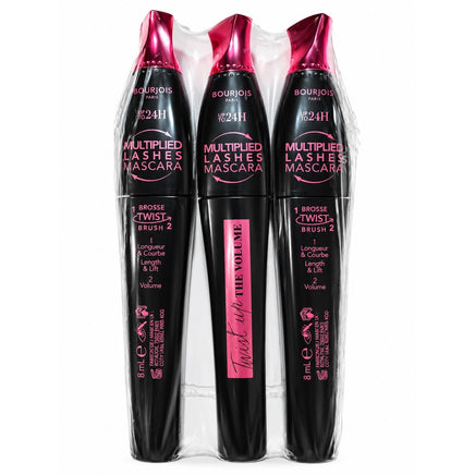 Bourjois Twist Up The Volume 24HR Mascara 23 Black 8ml 2-in-1 Brush Eyes makeup mascara