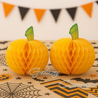 3D Honeycomb Pumpkin Spooky Decor 2 Pack