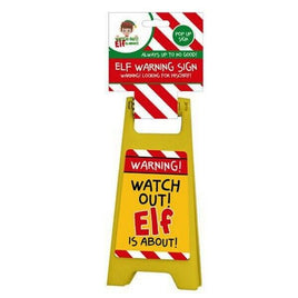 Elf Warning Pop Up Sign, Fun Christmas Toy, Novelty Decoration Christmas seasonal tiny