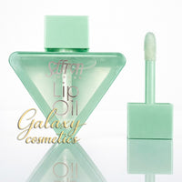 Saffron Lip Oil High Shine Moisturizing Clear Lip Gloss Treatment Mineral Oil Green Lips makeup