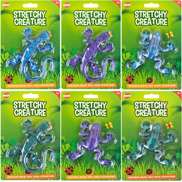 Sticky & Stretchy Creature Toys, Frogs & Lizards, NonToxic, 3Y+ kids tiny