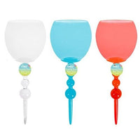 Colourful Floating Wine Goblet Beach Glasses Summer Pool Garden Party -Pack Of 3 party tiny