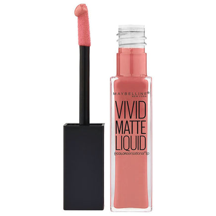 Maybelline Vivid Matte Lipstick Liquid Lip Colour Blushing Beige 07 Lips makeup