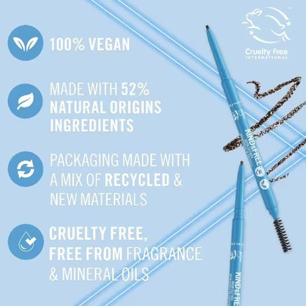 RIMMEL Kind & Free Brow Definer Dual-Ended Eyebrow Pencil brows Eyes makeup