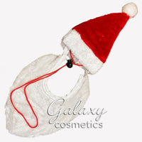Christmas Pet Hat and Beard 2 Piece Gift Set Dog Puppy Cat Kitten Xmas Costume Christmas seasonal
