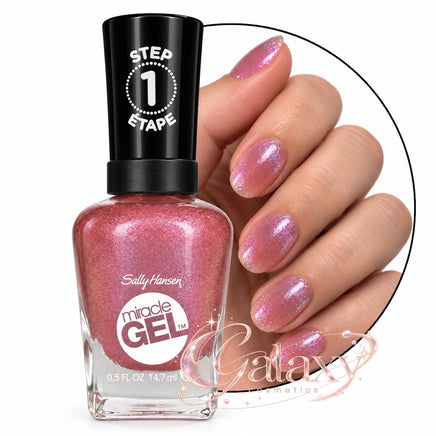 Sally Hansen Miracle Gel Nail Polish 14.7ml 512 Quartz And Kisses - pink makeup Nails