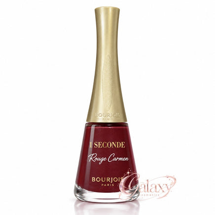 BOURJOIS 1 Second Quick Dry Long Lasting Nail Polish 9ml 60 Rouge Carmen - burgundy makeup Nails