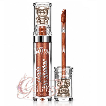 Saffron Liquid Eyeshadow Shimmer Glow, Long Lasting, Non Sticky A05 - bronze Eyes eyeshadow makeup