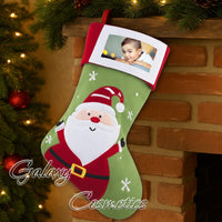 Deluxe Plush Santa Christmas Stocking Personalised Photo or Name Insert 40x25cm Default Title Christmas seasonal