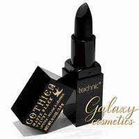 Technic Gothica Matte Black Velvet Lipstick Vegan Bold Gothic Makeup