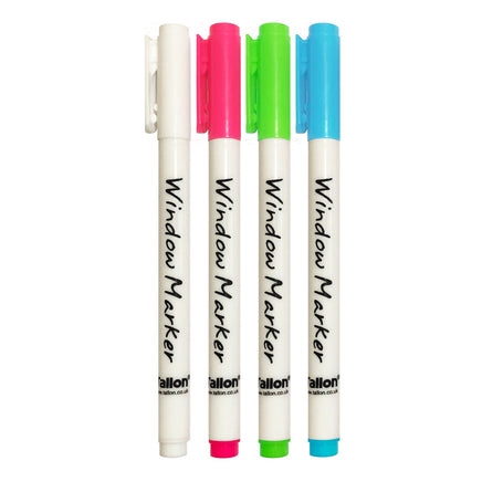 4x Window Markers Liquid Chalk Pen Draw on Glass Christmas seasonal