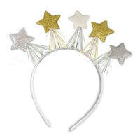Iridescent Star Headband with Tinsel Christmas fancy fancy dress seasonal