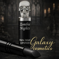 Matte BLACK Lipstick Halloween Gothic Emo Vampire Makeup - Saffron Zombie Nights