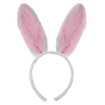 Easter Bunny Fur Ears Headband for Girls Easter seasonal tiny