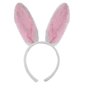 Easter Bunny Fur Ears Headband for Girls Easter seasonal tiny