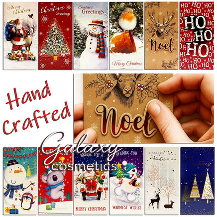 4x 3D Christmas Money Wallet / Gift Card / Voucher / Cash HAND CRAFTED Envelopes Christmas seasonal