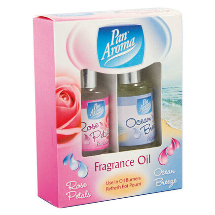 Pan Aroma Fragrance Oils for Oil Burners, Refresh Pot Pourri, Aromatherapy Rose Petals + Ocean Breeze candles galaxy oils