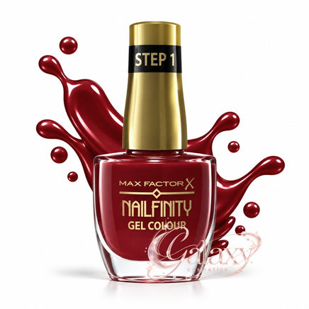 Max Factor Nailfinity X Gel Colour Nail Polish 12ml 320 The Sensation - glossy deep red makeup Nails