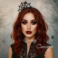 Black Spider Web & Spider Headband