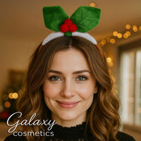 Christmas Pudding Headband with Holly & Berries