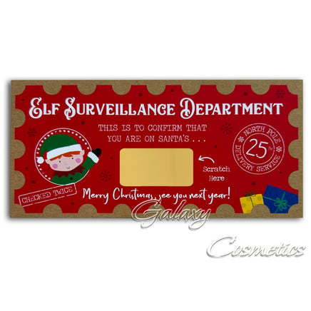 Christmas Santa's Nice List Certificate Card Scratch & Reveal Elf Report Christmas seasonal