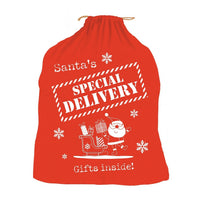 Large Christmas Santa's Special Delivery Sack or Stocking Present Gift Bag Santa Sack Christmas seasonal