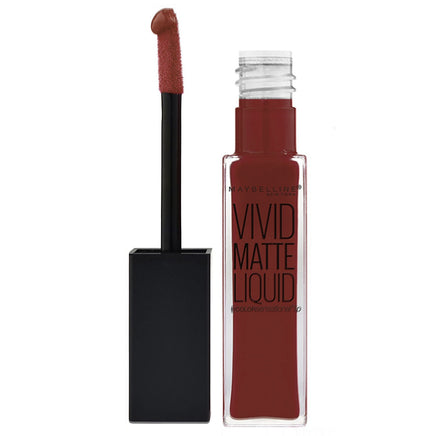 Maybelline Vivid Matte Lipstick Liquid Lip Colour Coffee Buzz 37 Lips makeup