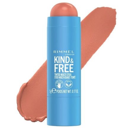 Rimmel Kind & Free Tinted Multi Stick 5g Vegan Lip & Cheek Cream Blush 002 Peachy Cheeks blush Face Lips makeup