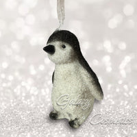 Festive Penguin Christmas Tree Hanging Decoration Cute Flocked Ornament Christmas seasonal