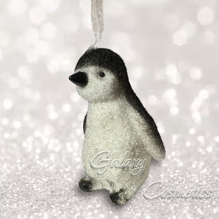 Festive Penguin Christmas Tree Hanging Decoration Cute Flocked Ornament Christmas seasonal