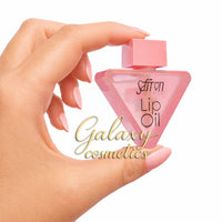Saffron Lip Oil High Shine Moisturizing Clear Lip Gloss Treatment Mineral Oil Lips makeup