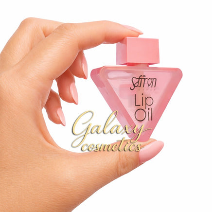 Saffron Lip Oil High Shine Moisturizing Clear Lip Gloss Treatment Mineral Oil Lips makeup